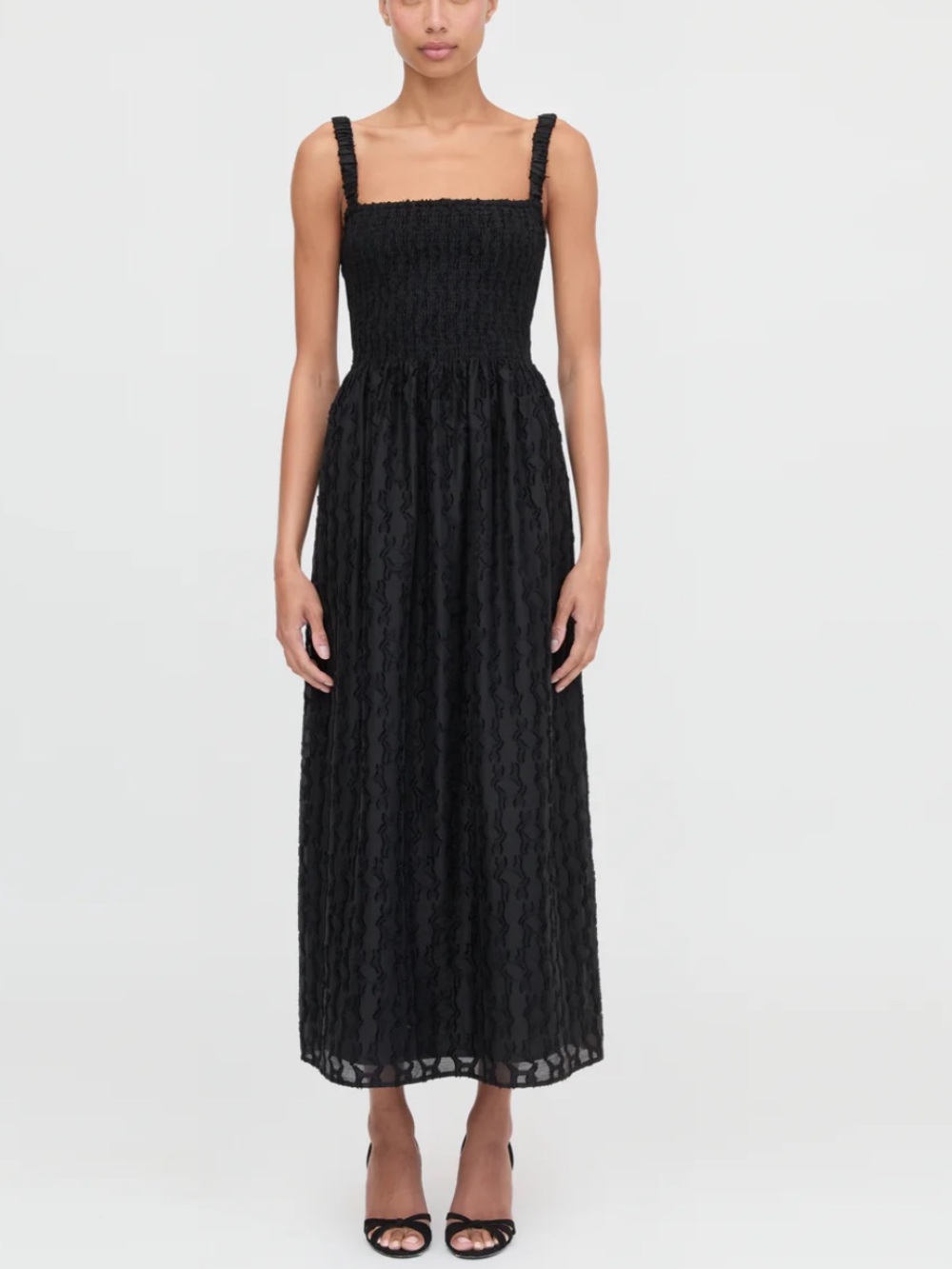 NWT Hill House Anita Nap Dress Black Fil Coupé
